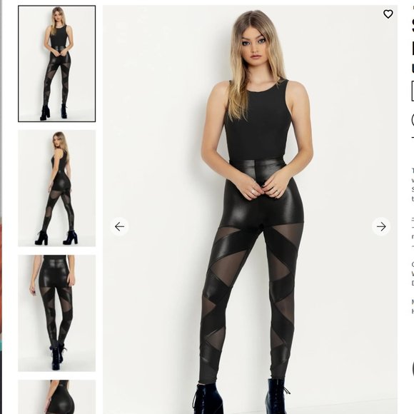 Blackmilk Pants - SHEER STRAPS HW LEGGINGS 3.0 - LIMITED - Blackmilk Clothing - Size S